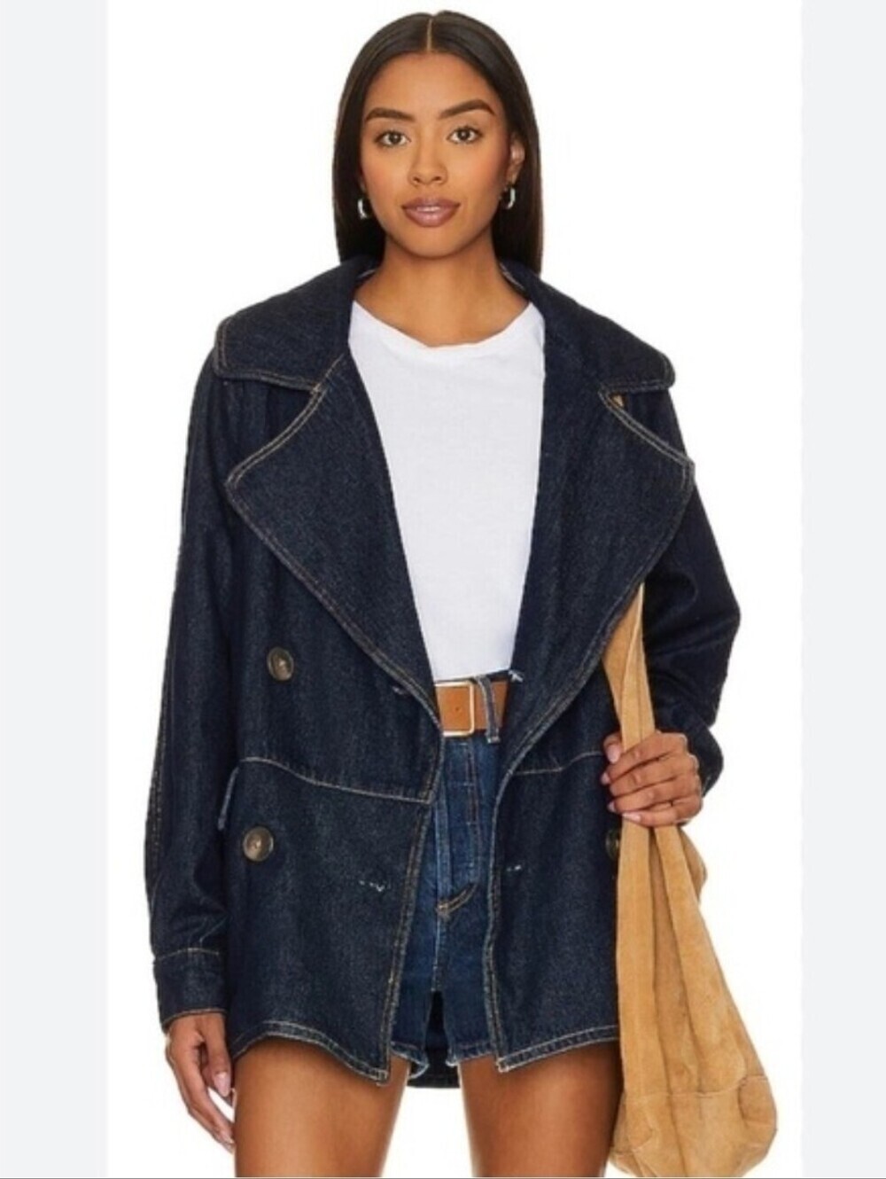 Free People Denim Dolman Jacket
